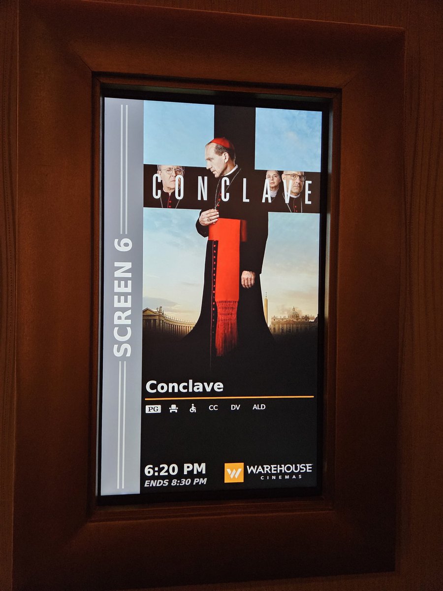 This was a super dramatic suspenseful movie about selecting the next Pope. #conclave