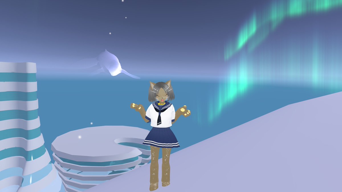 SASASAGU96's tweet photo. Quest2単機でVRChatのワールド巡り
鯨は空にいた https://t.co/QgCoeE9QmO