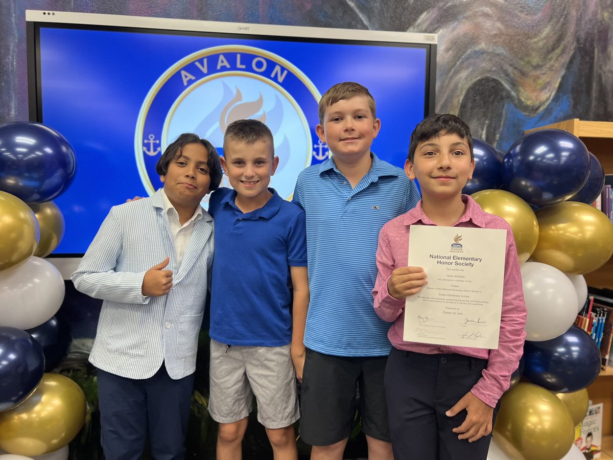 Avalon Elementary (@avalonelem_ocps) on Twitter photo We are proud to introduce the newest members of the Avalon Elementary School National Elementary Honor Society! Our fourteen inductees exemplify the four pillars of the NEHS: Scholarship, Character, Leadership, and Service. Congratulations! #WeAreAvalon. We are proud to introduce the newest members of the Avalon Elementary School National Elementary Honor Society! Our fourteen inductees exemplify the four pillars of the NEHS: Scholarship, Character, Leadership, and Service. Congratulations! #WeAreAvalon.