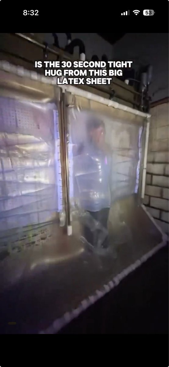 NoBriggity's tweet photo. My toxic trait is thinking the hug from the big latex sheet could fix me https://t.co/QDiHmSZklb