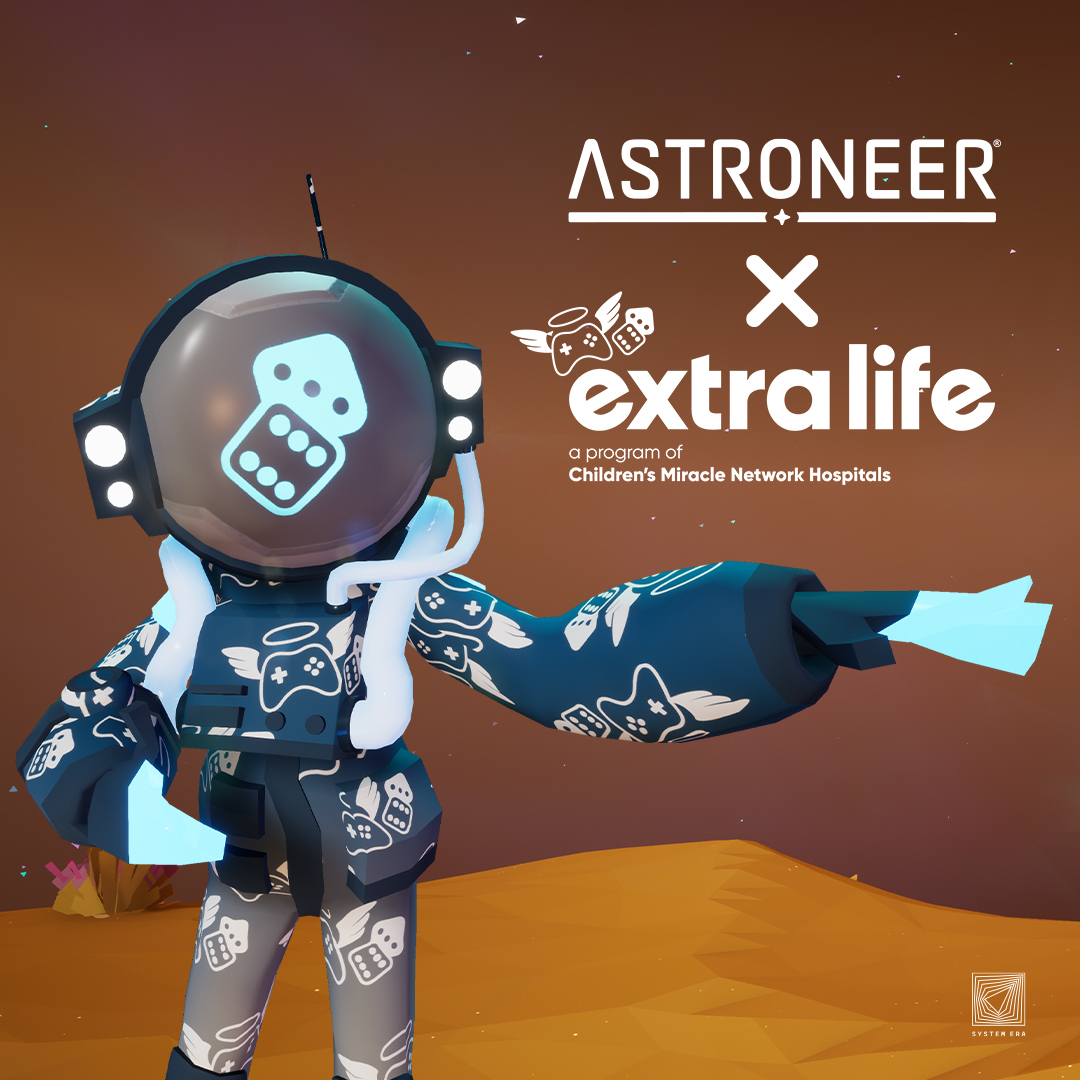 Reminder that #ExtraLife is this weekend 🚀 🩷 We'll be livestreaming this Friday, November 1st, to raise money for Seattle Children's Hospital! Stop in to see some of your favorite devs and community members tackle the world of Astroneer, TTRPGs, and more!