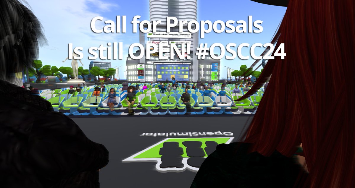 opensimcc's tweet photo. The call for proposals is still open for  a couple more extra days. Get your proposals in! We want to hear about all your cool projects in OpenSimulator.
https://t.co/Q3QS2mHjIe #OSCC24 #OpenSource #Metaverse https://t.co/nroMifoxbP