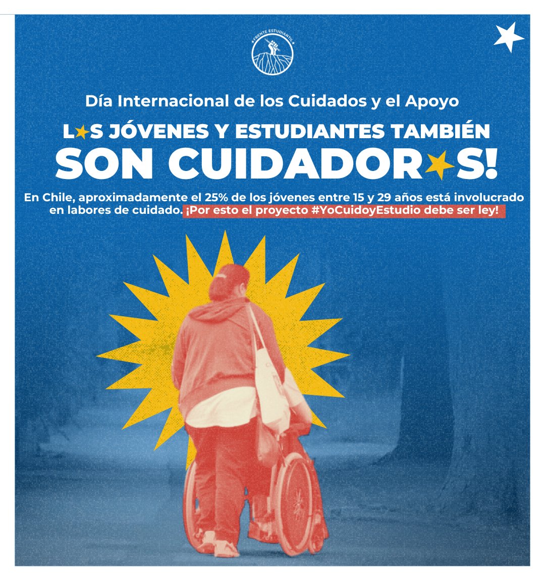 En el Día Internacional de los Cuidados y el Apoyo, recordamos que miles de jóvenes y estudiantes en Chile son también cuidadores. Actualmente, el 25% de los jóvenes entre 15 y 29 años participa activamente en labores de cuidado.