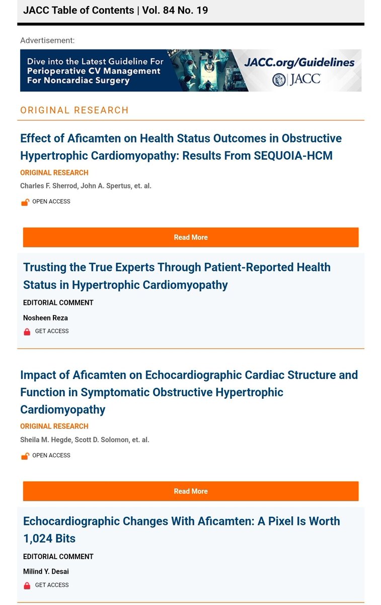The entire issue of #JACC is dedicated to hypertrophic cardiomyopathy (#HCM) this week. What an impressive progress in the field!💯👏
 
journals.jacc.org/archive/9z2zqg…