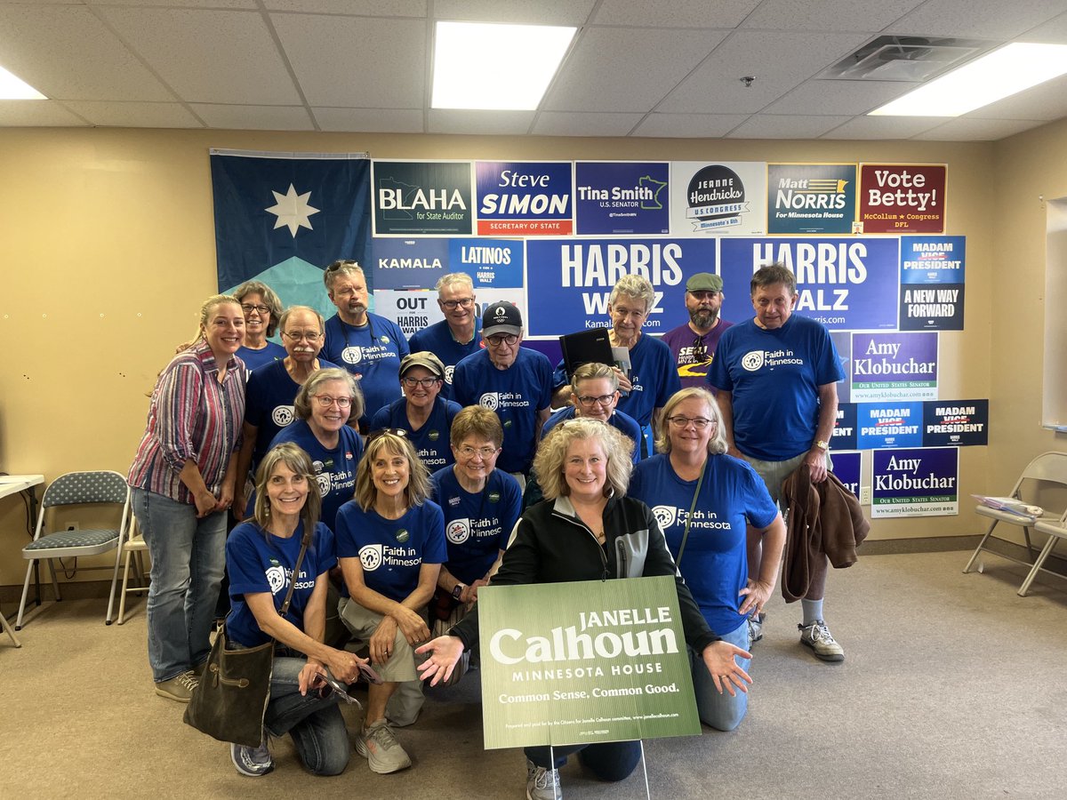 GinnyD173's tweet photo. These ⁦⁦@faithinmnaction⁩ leaders know it's time for us all to have JOYFUL conversations to GOTV. No listening to the pundits and polls for us, we know participating in our democracy means doorknocking and conversations with fellow Minnesotans #WeMakeOurFuture https://t.co/ZV8uCFhSip