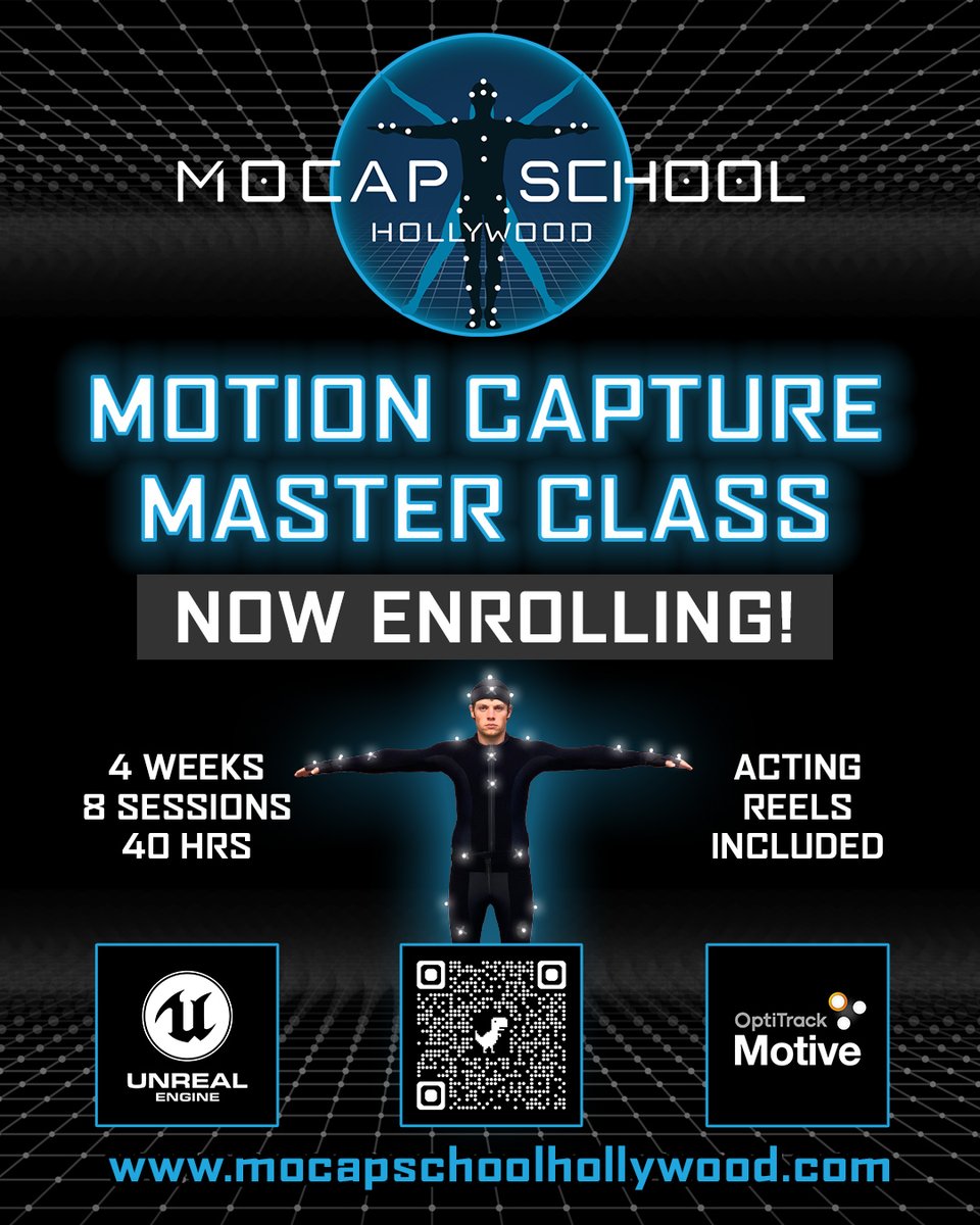 CALLING ALL MOCAP NERDS! <a href="/MocapHollywood/">MoCap School Hollywood</a>’s first Master Class starts next week!  Only 3 spots still available! Reserve yours by emailing us at mocapschoolhollywood@gmail.com. #mocap #motioncapture #UE #actorslife #hollywood🕹️📸📅🎭🤩🤘