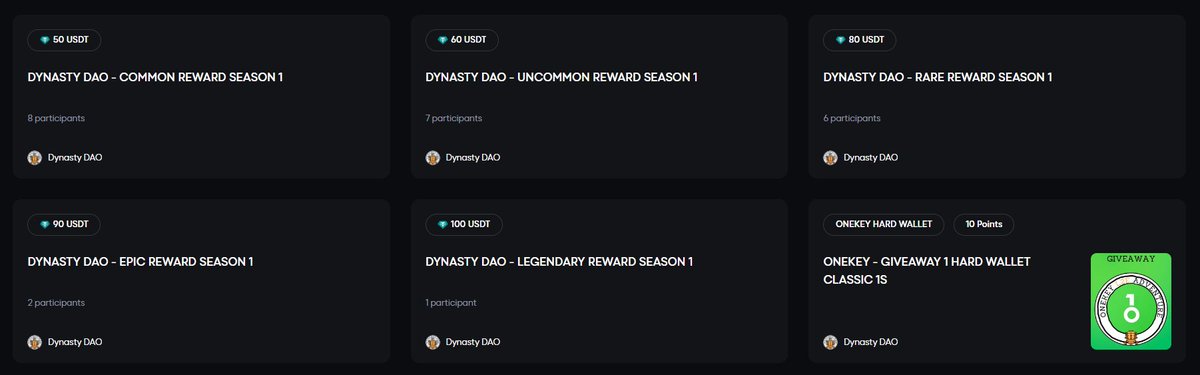 dynastydao_br's tweet photo. ๏ผ
๐ข MYSTERY BOX SEASON 1 GRAND LAUNCH ๐ฆ๐บ
๏ผผ
Members can engage and earn Rewards based in our NFT Collection!
It's 350 $USDT for grab and a Hard Wallet Classic 1S from @OneKeyHQ ๐๐
๐ Engage in Daily quests, X quests (Like+RT), Discord quests and more
https://t.co/Nyg5EGYbwr
๐ฆ Open the Mystery Box for receive Seasonal NFT with Raritys
https://t.co/MI9DhOcT7G
๐ฐ Depending your NFT Rarity you receive Rewards
https://t.co/Esd08Flp16
deadline: 12/31 24h UTC -0
#CreatingaBetterWEB3 #NFTCommunity #MysteryBox