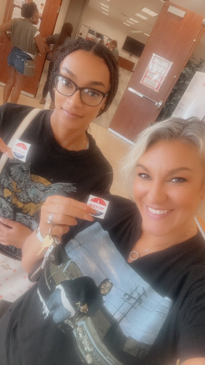 meagprinciPAL's tweet photo. This weekend my mini-me &amp; I rocked our votes, then threw a baby shower for my DIL to welcome my first bio grand, Selene! I rarely have all 3 of my kids on one space so I made sure not to miss a photo! Love my kids and so proud of the adults they have become! #proudmom #govote https://t.co/RQAMO8OPSn
