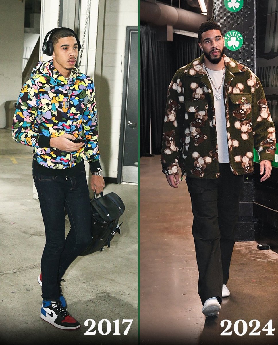 Jayson Tatum in 2017 vs 2024