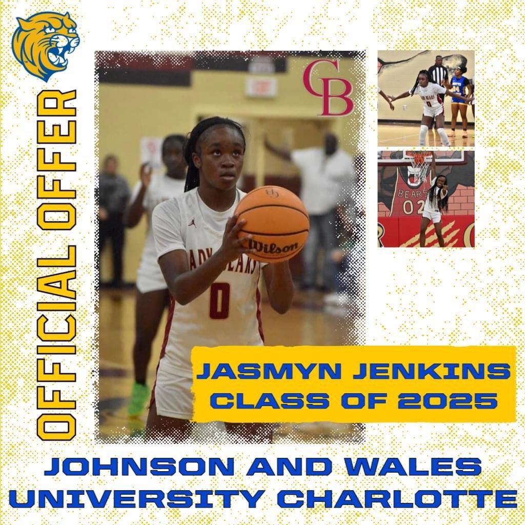 Jasmyn Jenkins (@jasmyn_jenkins) on Twitter photo After a great visit with <a href="/CoachJillDunn/">Jill Dunn</a> and <a href="/CoachLexHamp/">Alexius Hampton</a> I am blessed to have received an offer from <a href="/JWU_WBB/">JWU Women’s Basketball</a>. Thank you for this opportunity!
<a href="/CoachKingsbury1/">Coach Kingsbury</a> After a great visit with <a href="/CoachJillDunn/">Jill Dunn</a> and <a href="/CoachLexHamp/">Alexius Hampton</a> I am blessed to have received an offer from <a href="/JWU_WBB/">JWU Women’s Basketball</a>. Thank you for this opportunity!
<a href="/CoachKingsbury1/">Coach Kingsbury</a>