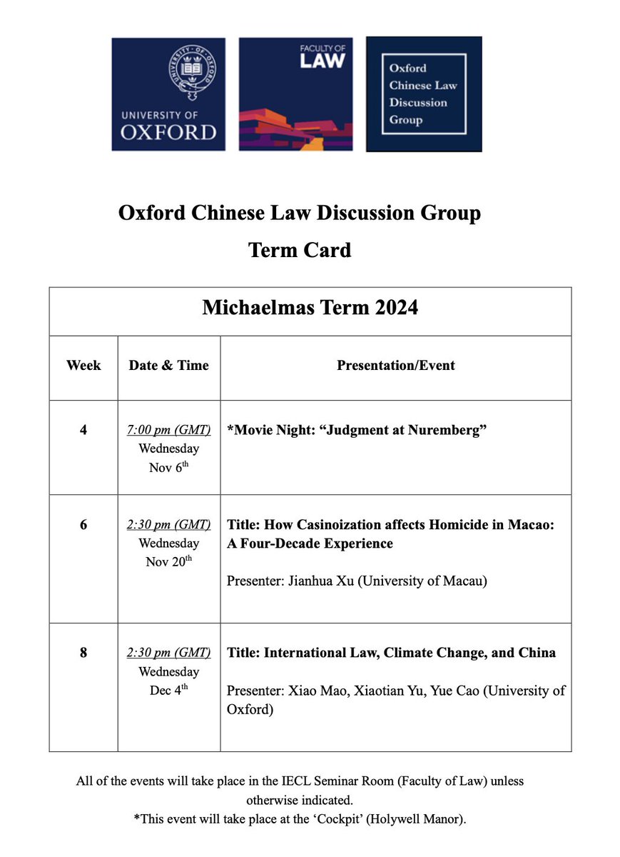 Oxford Chinese Law Discussion Group tweet media