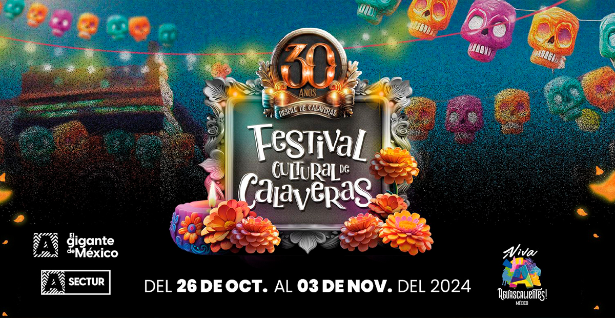 VengaLaAlegria's tweet photo. 🌟 Este 30 aniversario del #FestivalDeCalaveras2024 promete ser inolvidable. Altares vivientes, conciertos, danzón, y el emblemático Desfile de Calaveras te esperan del 26 de octubre al 3 de noviembre en @Aguascalientes.
¡No te lo pierdas! #ViveAguascalientes #SecTurAgs https://t.co/4zrpW1PMqR