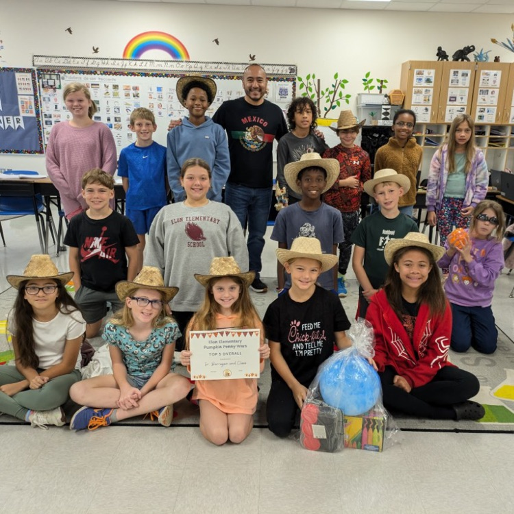 🥁Drumroll 🎉🥁🎉

🎉🏆Congratulations to the top 5 Winners of Pumpkin Wars 24/25 🎃
🥇1st:Mrs. Bulot - 5th Grade 
🥈2nd:Sra. Cruz- Kinder
🥉3rd:Sr. Escuris- 4th Grade
🏅4th: Sr. Barragan-5th Grade 
🏅5th:Ms. Burn- 3rd Grade 

Share in on the celebration by congratulate them 🎉🎃