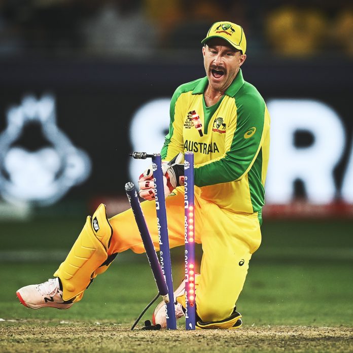 wobbleseamer's tweet photo. Today, we bid farewell to Mathew Wade, a fierce competitor who gave his all to international cricket. From fearless knocks to game-changing catches, Wade's contributions have been nothing short of inspirational. 

#MathewWade #CricketLegend #ThankYou @MatthewWade13 https://t.co/hvJEvVcAuf