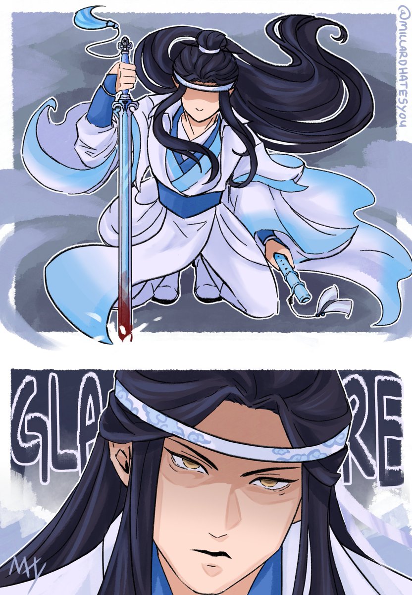 MillardHatesYou's tweet photo. ☽ moonstruck ☾ by @arsionem

when he's WAY too excited to find you tied up in a basement ⚆_⚆

#mxtx #jiangcheng #lanxichen 
#mdzs #xicheng https://t.co/lacr7eDujr