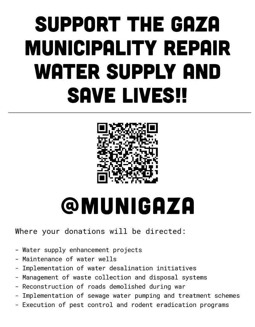 swimgud's tweet photo. 54 days left. I pray everyone understands the importance of @munigaza & what they do to maintain sanitation & water infrastructure. Please donate what you can & share widely. This is initiative is vital & they should not be struggling for funding. Water is life. #LifeForGaza 🤍 https://t.co/uMyZ1mRc8y