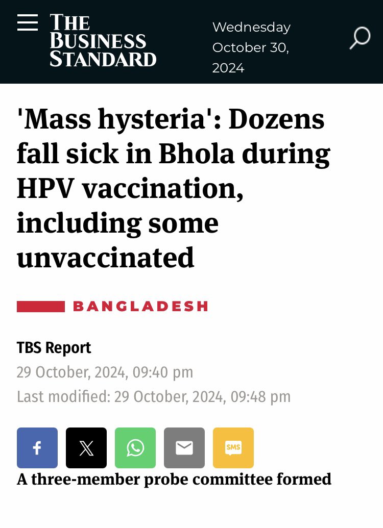 DeeEternalOpt's tweet photo. What is mass hysteria? It’s #cervavac #HPV vaccine side effect. 

Why are these untested vaccines tested on girls @SerumInstIndia ?

https://t.co/YJWWONNwGz https://t.co/nH5igxMjEL
