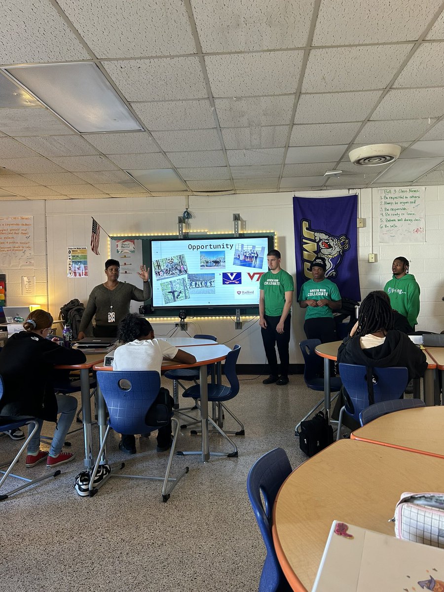 Mrs. Ellie Ingram (@mrsingramteach) on Twitter photo ✨Thank you <a href="/grcollegiate/">Green Run Collegiate</a> for visiting <a href="/plazamiddle/">Plaza Middle</a> AVID 8 classes today 💚💙 We loved learning about the application process, selection process, and all that GRC has to offer🤩🧡💙 ✨Thank you <a href="/grcollegiate/">Green Run Collegiate</a> for visiting <a href="/plazamiddle/">Plaza Middle</a> AVID 8 classes today 💚💙 We loved learning about the application process, selection process, and all that GRC has to offer🤩🧡💙