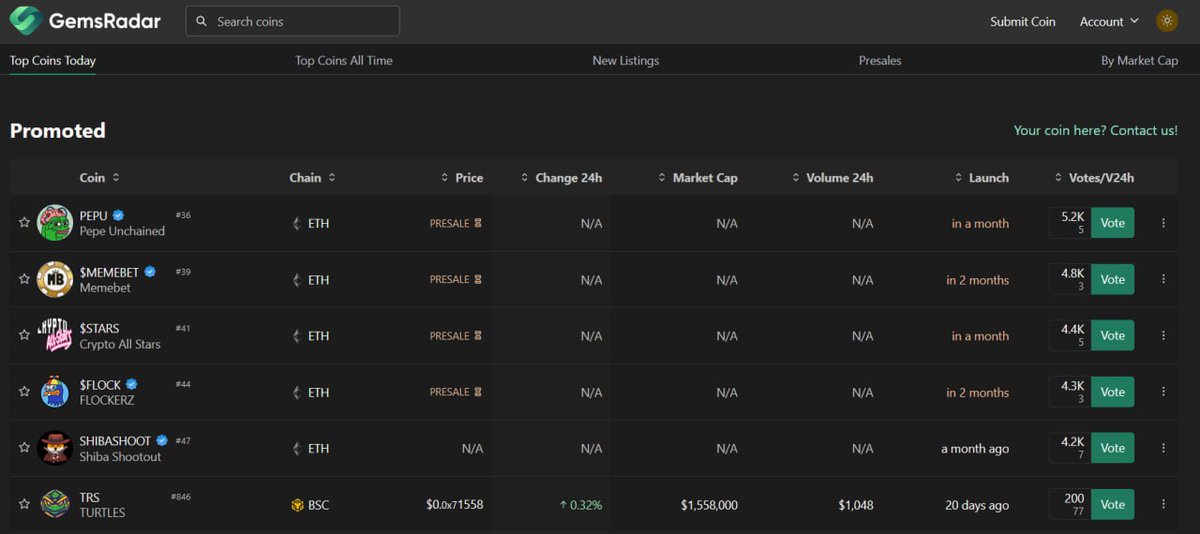 Turtlesworld's tweet photo. Exciting News! TRS Turtles Token Now Listed on Top Crypto Sites! 

We’re thrilled to announce that TRS Turtles Token is now officially listed on prominent cryptocurrency tracking platforms including https://t.co/4FeK4ezidU, GemsRadar, CoinMooner, and CoinSniper! https://t.co/ikZZIfN8Ye