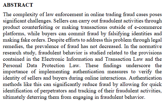 LAJ_Journal's tweet photo. Satila, Anton, et al. “The Urgency of Identity #Verification and Safeguarding #PersonalInformation During #OnlineTransactions.” Law and Justice, vol. 9, no. 1, Aug. 2024, pp. 74–88. https://t.co/XZNsvJKZUD, https://t.co/3x5HoyRVzm. https://t.co/HcVJjH5jYj