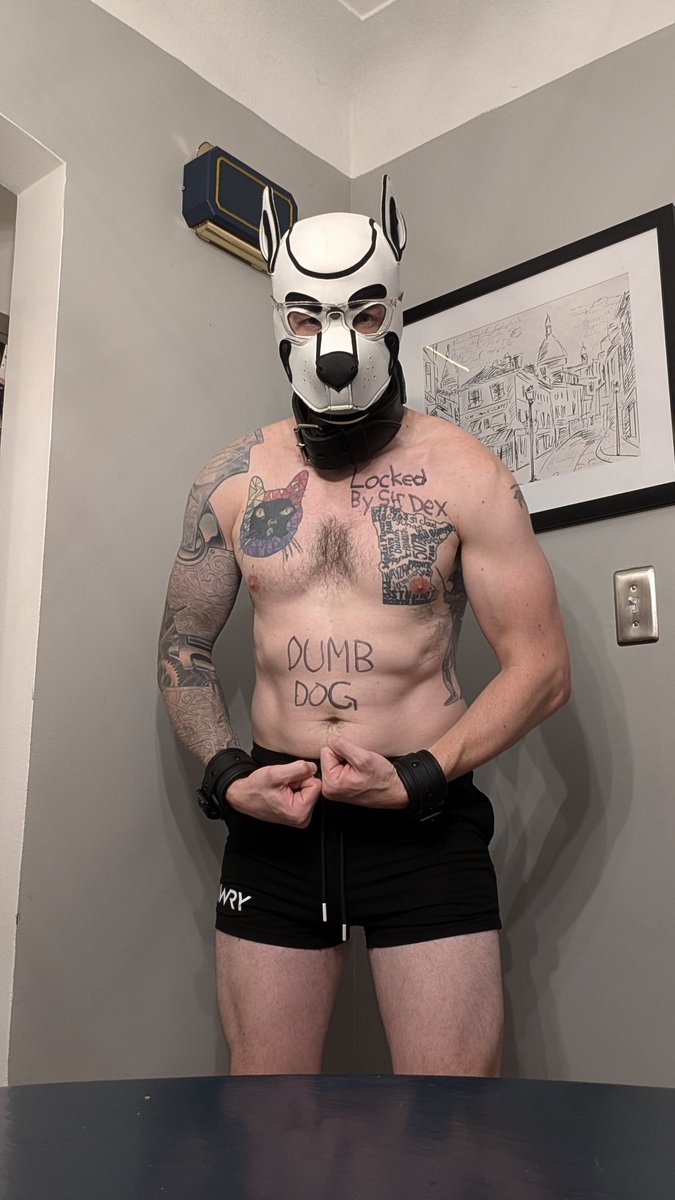 Locktober Day 31

Just a dumb locked muscle dog. No thoughts. Just smooth brain woof. 

#locktober #chastity