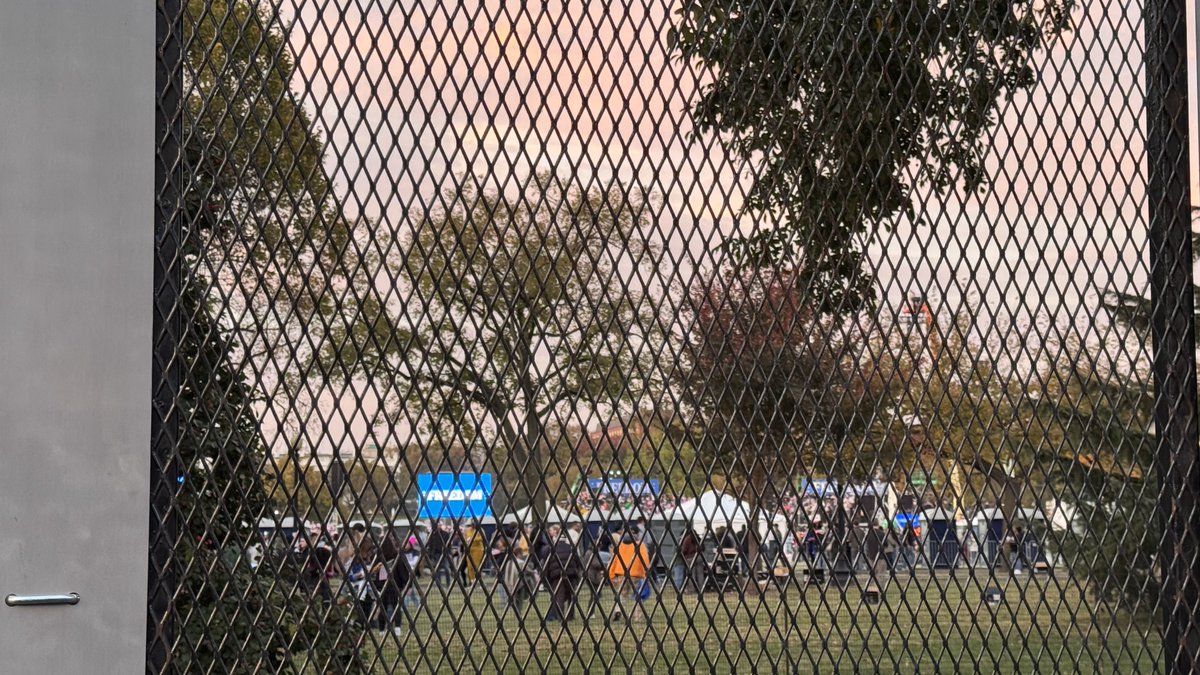 SecularShop's tweet photo. In line for 4.5 hours only to be turned away 5 ft from the gate, due to capacity. I would’ve gotten in if there had not been a mass of people who cut in the front of line near the entrance. Was able to watch the speech on the Mall, though. Energy was awesome! 
🇺🇸#harriswalz2024🇺🇸 https://t.co/GHUrylzGYF