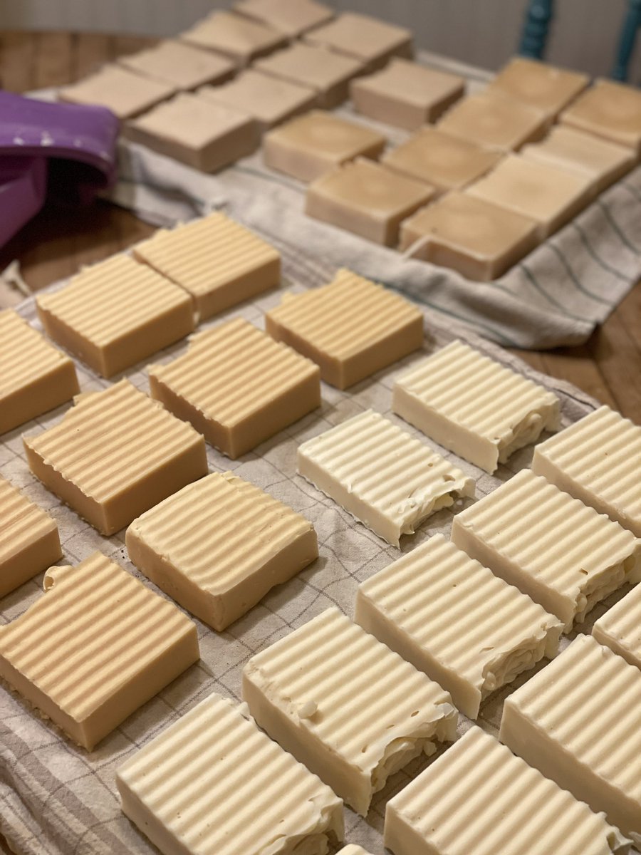 I made cows milk soap with my friend over the weekend! Lemongrass-rosemary, orange-pine, frankincense-clove, and heliotrope scented