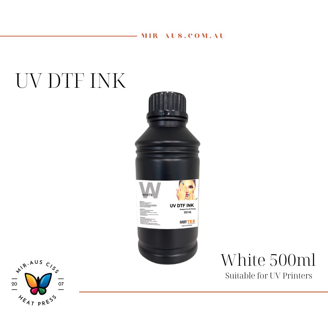 InkSupplySystem's tweet image. UV White Ink 500ml for UV printers

continuousinksupplysystem.com.au/en/uv-dtf/1004…

#uv #uvdtfink #uvprint #dtfsupply #printing #mirpress #ciss #Mir-aus
 #miraus #continuousinksupplysystem #heatpress #sydney #sublimationink #refillable #refillableink