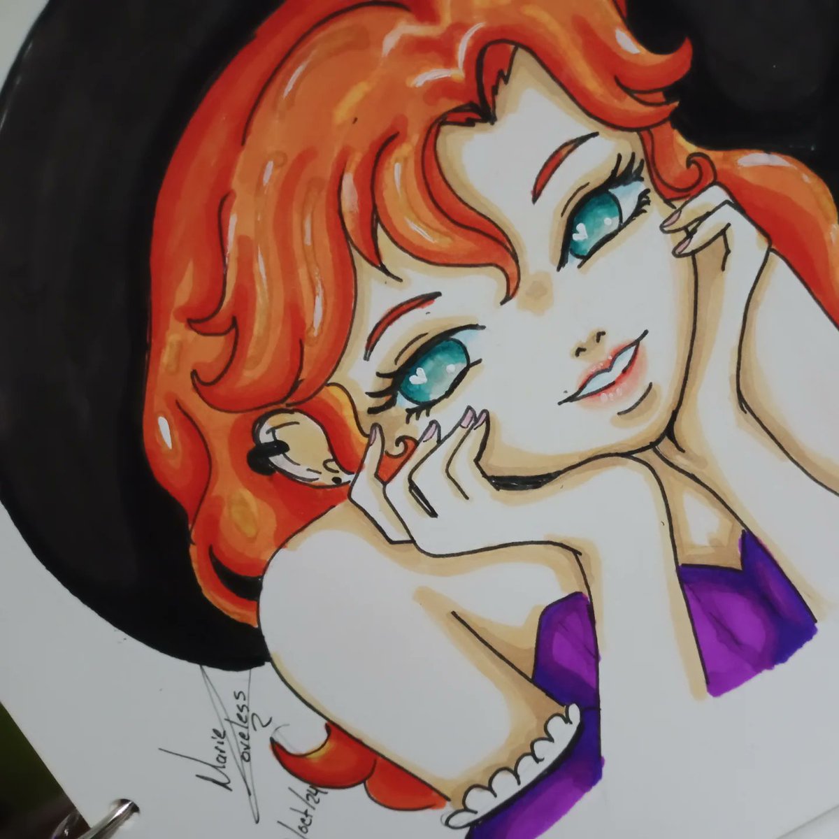 MarieLoveless5's tweet photo. Dia 28  

#drawtober2024 #drawing #inktober #drawtober #dibujitos #dibujo #drawtoberchallenge #fypシ #fypage #parati #october #witch #brujita https://t.co/uYcUl7L17p