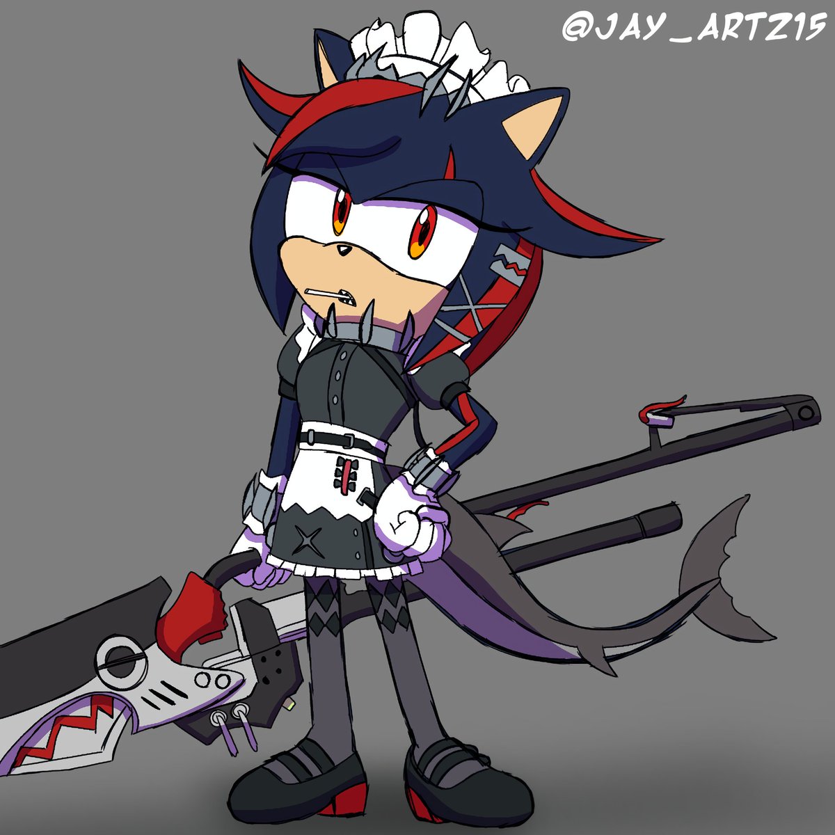 Having my main Sonic OC, Ivy Rogue, dressing up as Ellen Joe from 