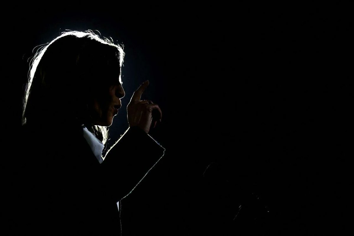 StrictlyChristo's tweet photo. Kamala Harris giving a closing campaign speech in front of 75,000 people at the National Mall in Washington DC. https://t.co/1EITpJYhXS