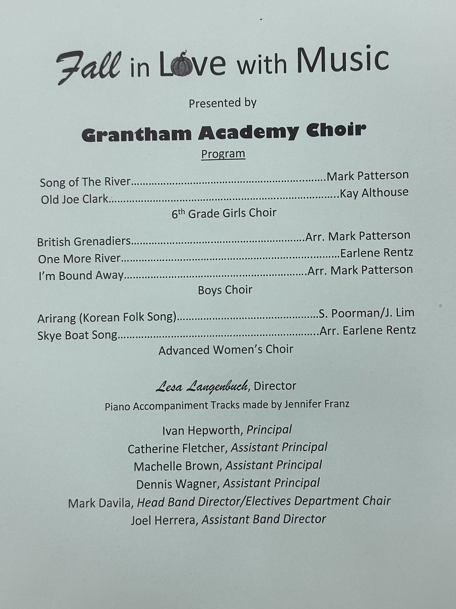 Kat Fletcher (@ap_fletch) on Twitter photo What a fantastic <a href="/Grantham_AISD/">Grantham Academy for Engineering</a> choir performance tonight! So proud of these students and their phenomenal director, Mrs. Langenbuch! What a fantastic <a href="/Grantham_AISD/">Grantham Academy for Engineering</a> choir performance tonight! So proud of these students and their phenomenal director, Mrs. Langenbuch!