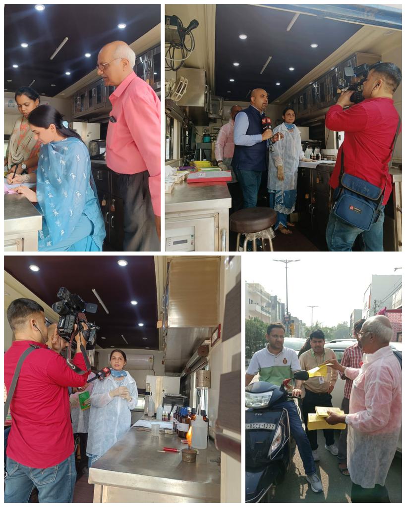 In an ongoing #Diwali mission to ensure only safe and quality sweets, are sold in Delhi, #FSW (Mobile Food Lab) was deployed at malka ganj, Bunglow road &amp; Kamla Market, Central Delhi on 29/10/24 for testing, awareness and sensetization <a href="/NehaBansal31/">Neha Bansal 🇮🇳</a> <a href="/fssaiindia/">FSSAI</a>