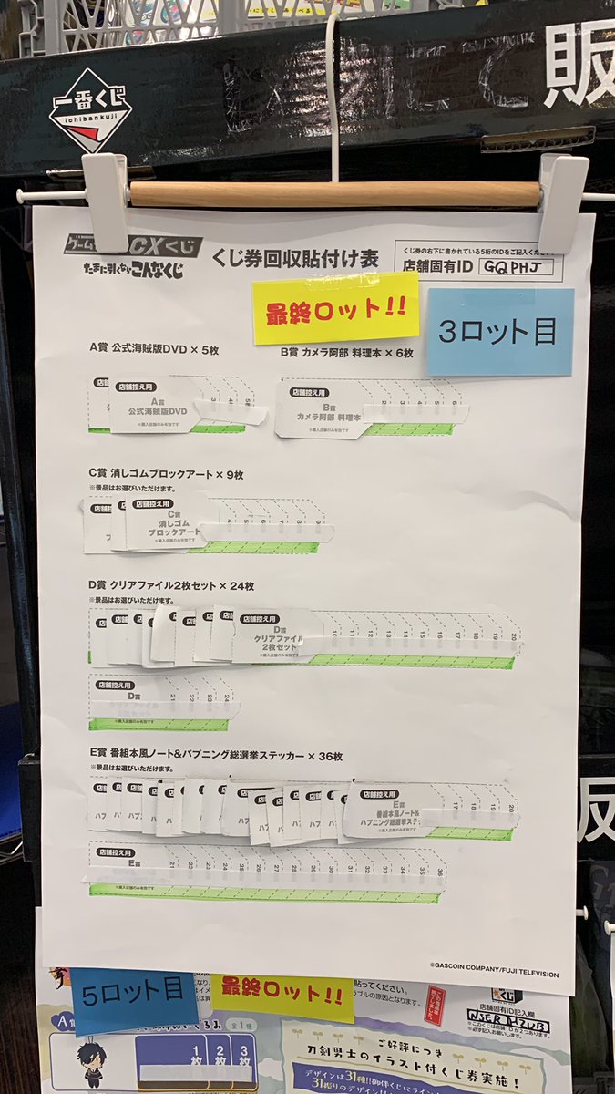 消化情報】 ゲームセンターCXくじ ～たまに引くならこんなくじ