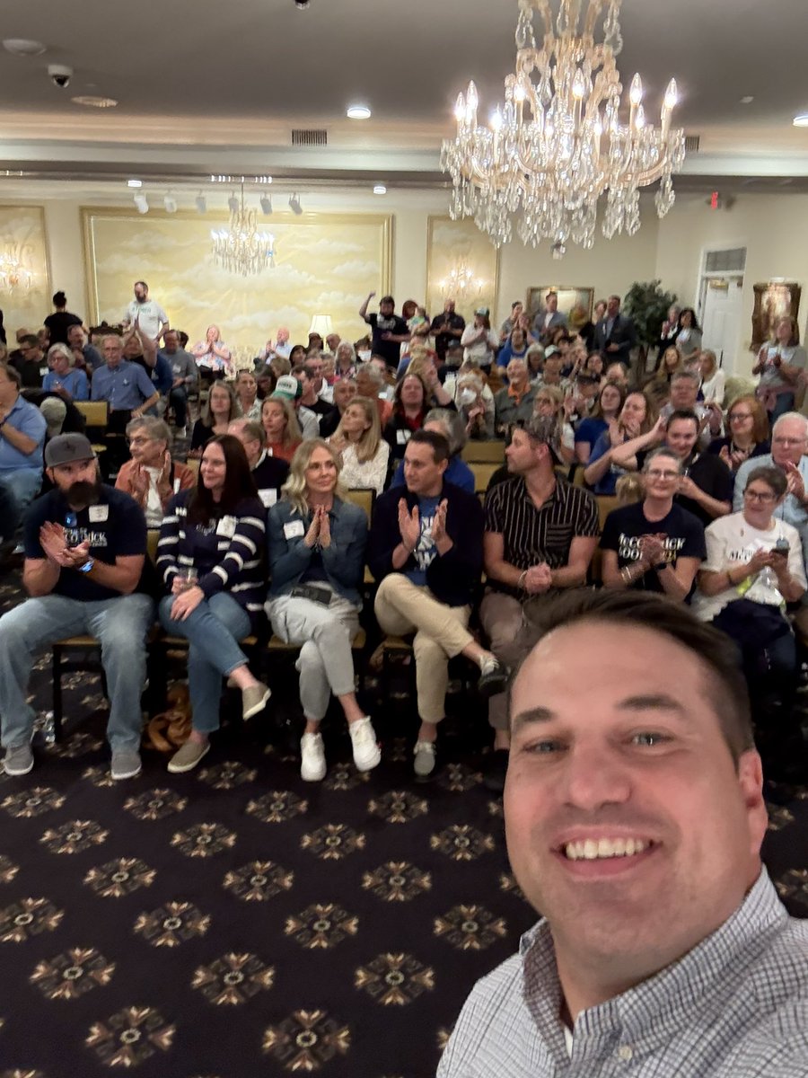 McNally4Indiana's tweet photo. Standing room only for tonight’s event in Hamilton County, Indiana! This group is fired up and ready to win! 

#hd39 https://t.co/tfRxJU0A8A