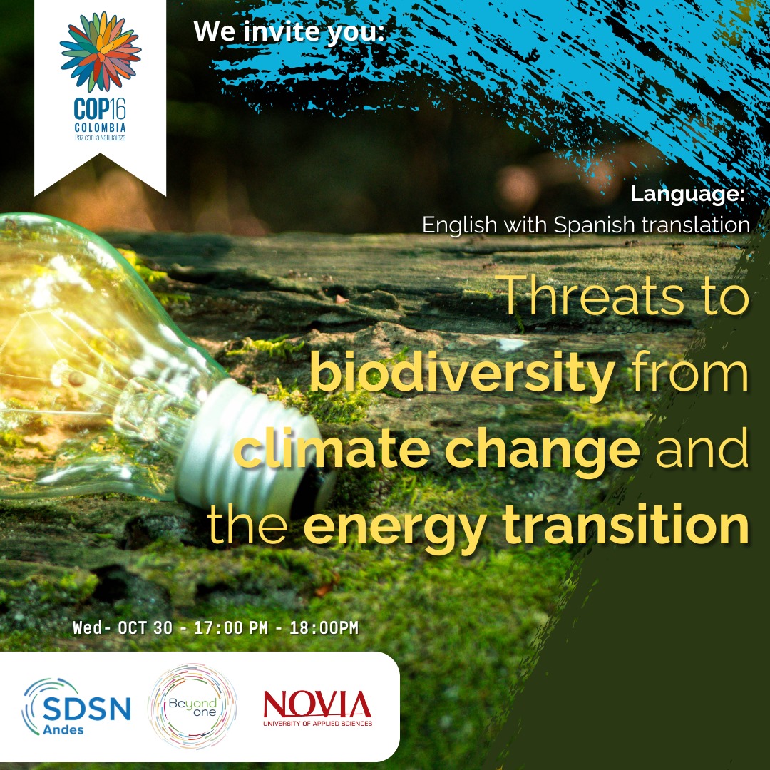 Participate in our event  , experts from Ecuador and Colombia will share their findings and propose innovative solutions.
 October 30 and 31, 
Cultural Center Comfandi

#Ecuador #COP16Colombia #Sustainability #Cali #colombia