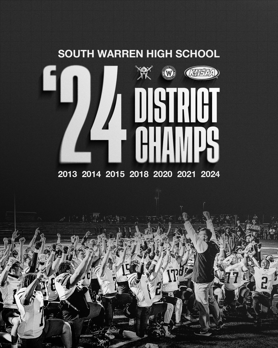 SouthWarrenFB's tweet image. ⚔️ D I S T R I C T   C H A M P S ⚔️

Regular Season
Class 5A District 2
CHAMPIONS!!!
#justgettingstarted
#findaway