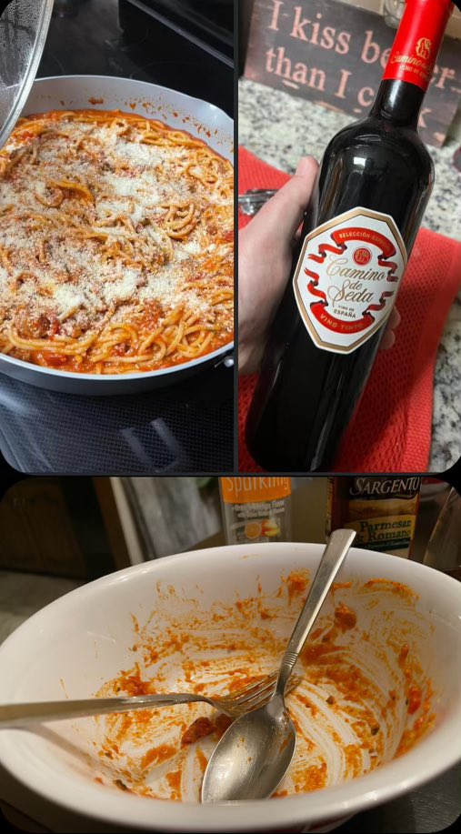 the_cfo_c's tweet photo. Spaghetti Night,
at CasaKiss..
My husband was rehired,
as he keeps me fed. LoL
#KissTheCook
#SpaghettiNight https://t.co/BvlL6oCrs4