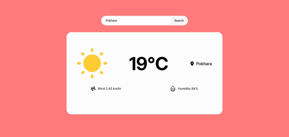 samarpankc79's tweet image. Completed Weather App! 🌦
Excited to launch my weather app, built with JavaScript, HTML, and CSS! 🚀
I learned API integration for real-time data, async/await for smoother performance, and designed a responsive UI for a great UX. 
#WebDevelopment #learninpublic #learningpublic