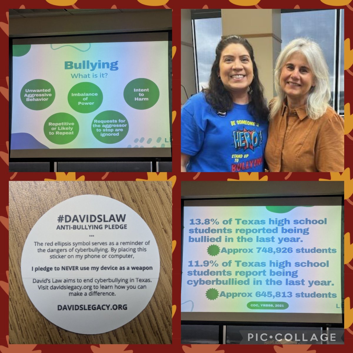 Blessed to meet Maurine Molak, David Molak's mom. She is AMAZING ❤️ 🩵 Educating our students on all types of bullying &amp; it's effects is vital in promoting positive change🫶