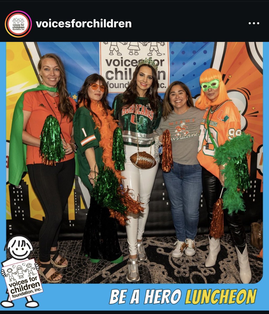 The <a href="/CanesFootball/">Miami Hurricanes Football</a> coaches’ wives showed up as Canes’ Superheroes to support Miami’s youth in foster care at their annual superhero luncheon #beavoice2024