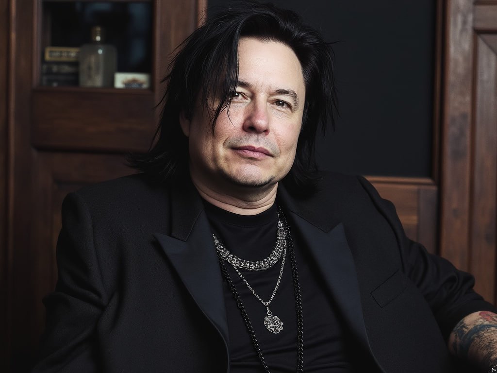 GothMAGA's tweet photo. @cb_doge Elon Musk will not only expose voter fraud, he'll do it in style donning his legendary goth fit. $GMAGA #GothMAGA https://t.co/QJHYqEdmom