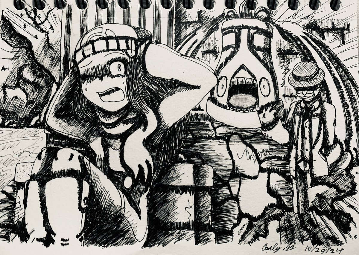 ArtbyCarlyH's tweet photo. Day 29: Death Toll

#inktoberhypnolullaby #Inktober #inktober2024 #hypnoslullaby #fnflullaby #deathtoll #pkmn #trainerdawn #beezle #hellbell #pokepasta #pokemoncreepypasta #traditionalart #ArtistOnX #ArtistOnTwitter https://t.co/PWv0ftjfyN