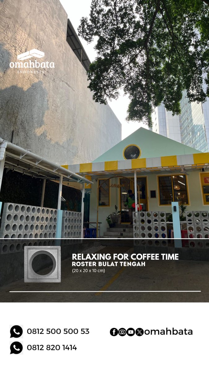 omahbata's tweet photo. weekend ini kesini saja ya.
📍Alkisah - Warung Makan &amp; Ngopi
Jl. Guru Mughni No.55 1, RT.1/RW.3, Karet Semanggi - Setiabudi, Jakarta.
🛠Roster Bulat Tengah
20x20x10cm 
Informasi lengkapnya hubungi:
📱0812 500 500 53
📱0812 820 1414

#Omahbata #OmahbataIndonesia #Partisi  #roster https://t.co/OMG82LwwvA
