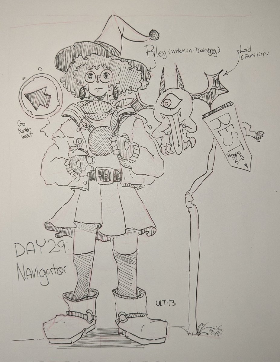 Day 29: Navigator 

#Inktober 
#inktober2024 
#characterdesign 
#witchoc