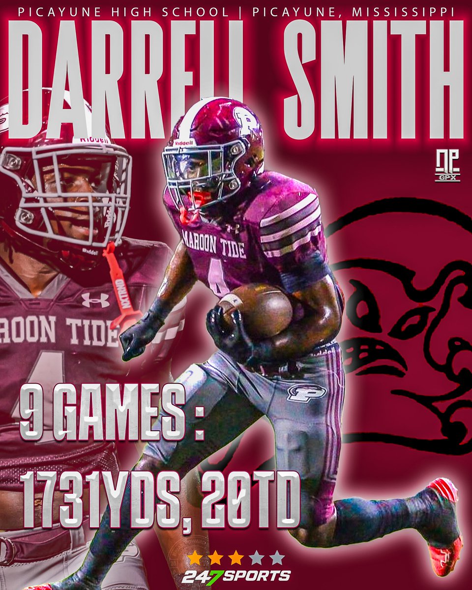 Lawrence Hopkins (@lawrenchopkins) on Twitter photo C/O 25 RB/APB
<a href="/Darrellsmith_4/">Darrell Smith</a>
Darrell “Robo” Smith is the BEST APB in the state of MS and probably one of the best in the country! Smith currently leads the state in Rushing Yards on a path to eclipse over 2,500+ on the season!!! Just watch the film that’s attached!!! C/O 25 RB/APB
<a href="/Darrellsmith_4/">Darrell Smith</a>
Darrell “Robo” Smith is the BEST APB in the state of MS and probably one of the best in the country! Smith currently leads the state in Rushing Yards on a path to eclipse over 2,500+ on the season!!! Just watch the film that’s attached!!!