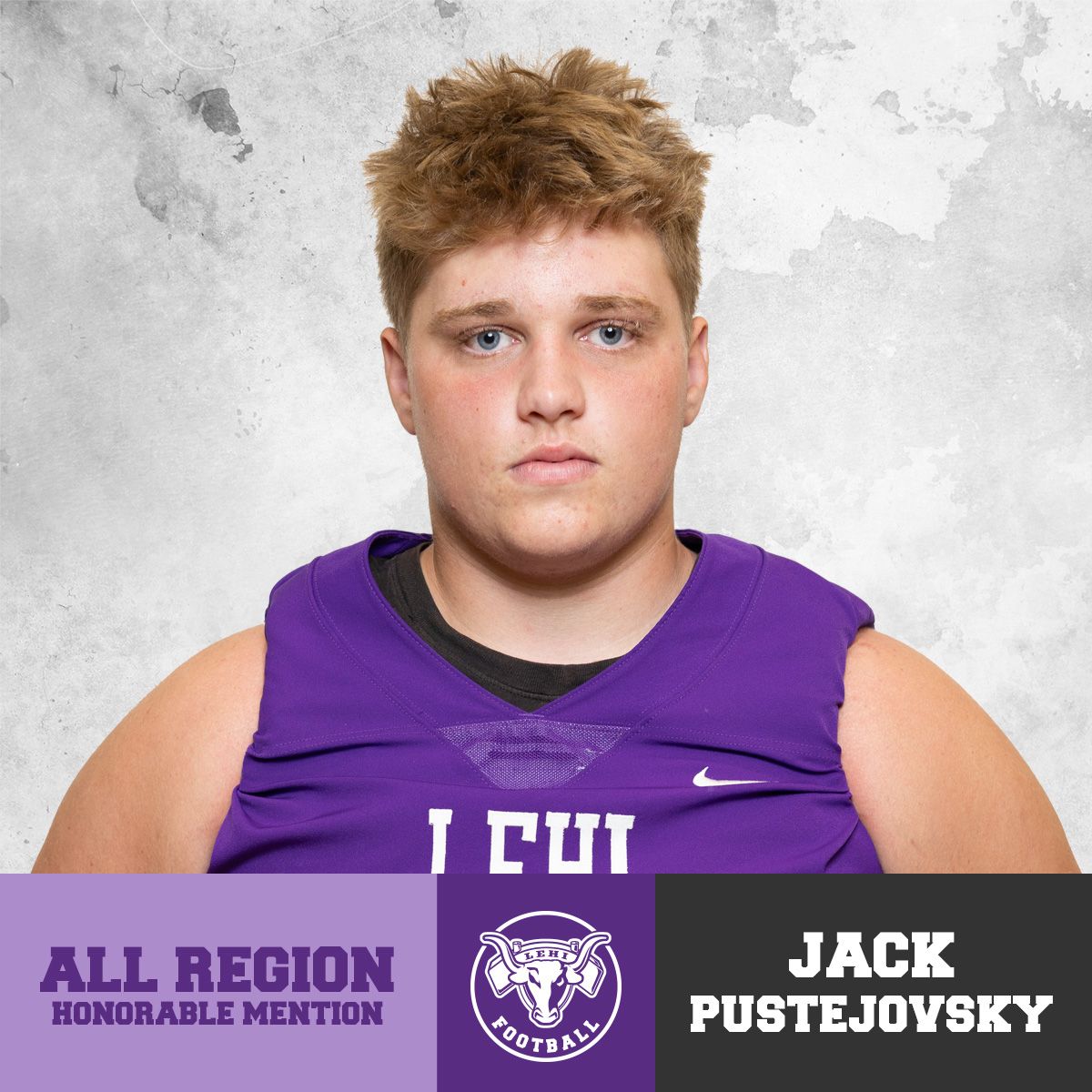 Congratulations to Jack Pustejovsky for being named to the Region 3 Honorable Mention Team. @lehiathletics @officiallehi @lehigridiron