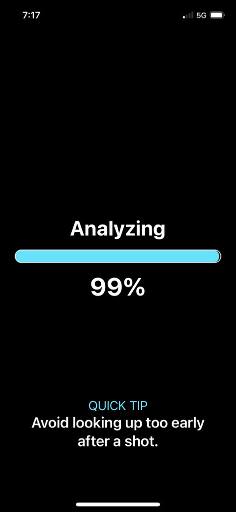 lxbocanegra's tweet photo. @sparrowgolfapp please help stuck at 99% analyze and does not finish. https://t.co/QkegVUv7Jw
