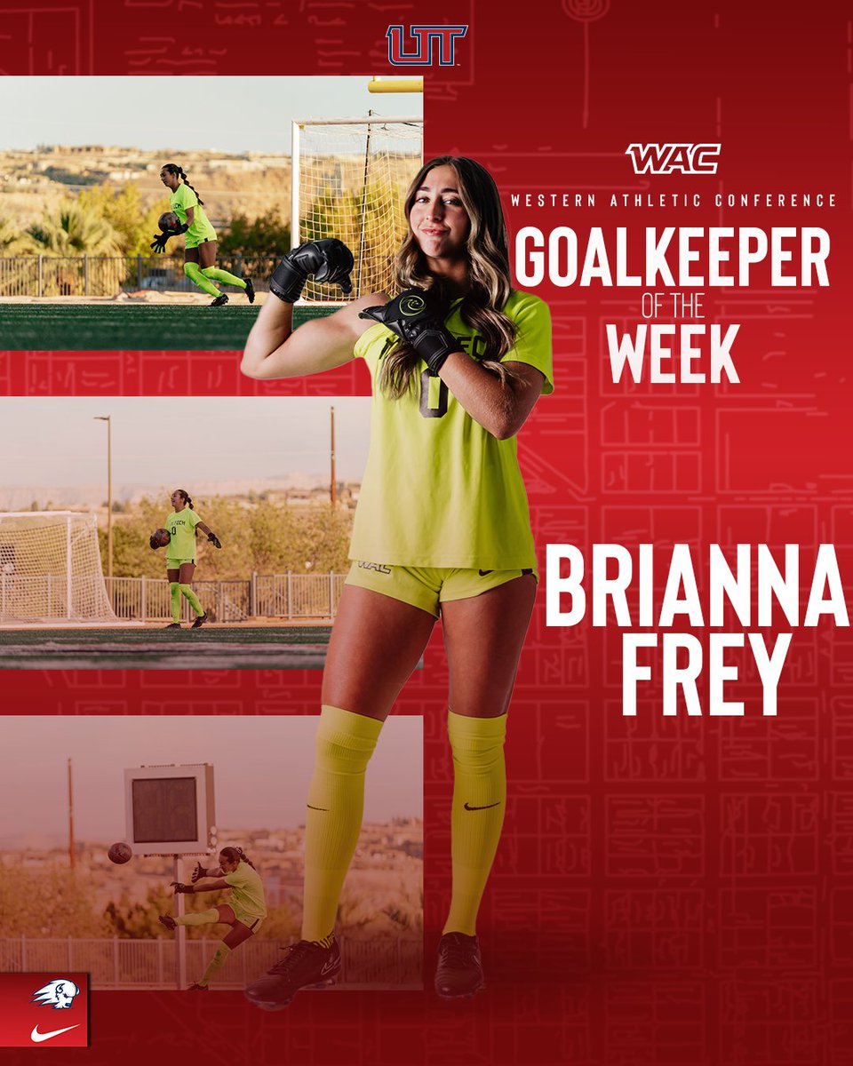 UtahTech_WSOC's tweet photo. Congrats, Brianna, on being named @WACsports Women's Soccer Goalkeeper of the Week!

📰:https://t.co/ghXqmpb8Hp

#UtahTechBlazers 🦬 | #WACwsoc https://t.co/rFZmw5G2ha