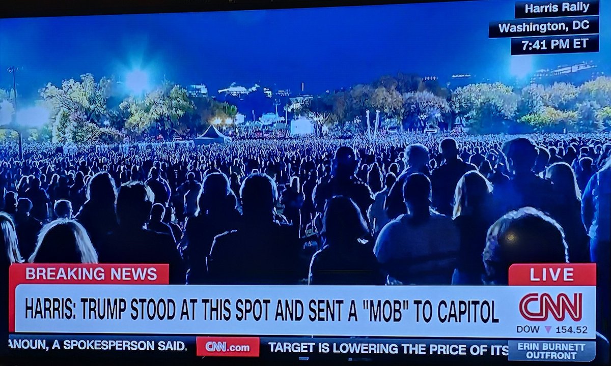 sonyajlewis's tweet photo. Biggest Rally I have ever seen!
Looks like over 50K. 
@KamalaHarris is the #Leader to help us #TurnThePage.  
She will work for #US.
Grab a friend or family member and let's get this done. @VP will #getthingsdone 
#VoteBlueAsifYourLivesDependonit    #VoteBlueDownBallot https://t.co/dNe6MftyiH